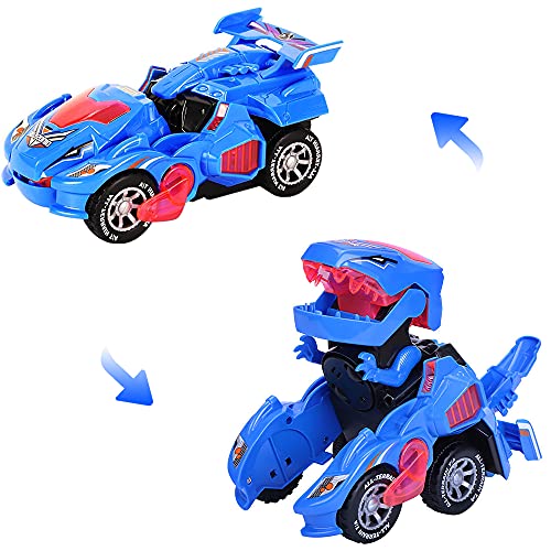 ZoneYan Transformers Dinosaurier Spielzeug, Verwandeln Led Dinosaurier Autos, Autospielzeug Mit Musikfunktion, Geeignet Für Geburtstagsgeschenke Für Jungen Und Mädchen von ZoneYan