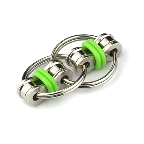 Flippy Kette Fidget Spielzeug Entlasten Bremskraftbegrenzer Streßvermindernde Kette Spielzeug Metall Hand Spinner-Spielzeug Für Kinder Und Erwachsene (grün) von Zonfer
