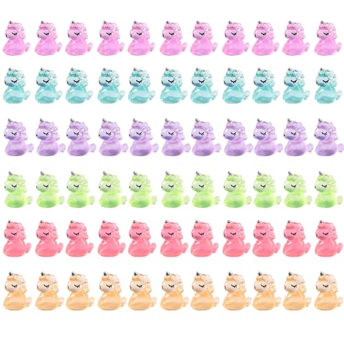 Zonoori 66 Stück Mini Harz Figuren, Einhorn Figuren von Zonoori