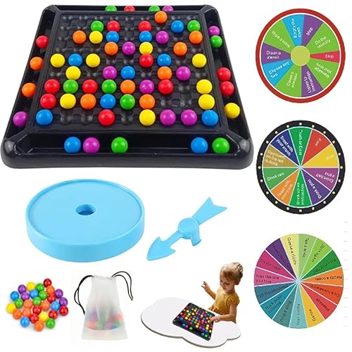 Zonoori 80 Stück Intellektuelles Schachbrett, Doppelduell Bunte Kugeln, Schachbrett-doppelduell mit 1 Strafscheibe und 3 Karten Zonoori 80 Stück Intellektuelles Schachbrett, Doppelduell Bunte Kugeln, Schachbrett-doppelduell mit 1 Strafscheibe und 3 Karten von Zonoori
