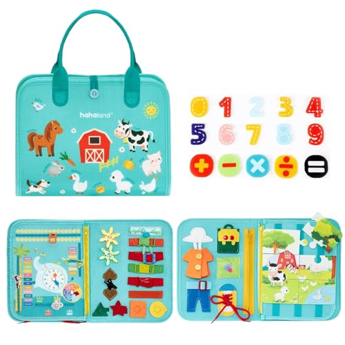 Zonoori Busy Board 9 in 1, Activity Buch Filzbuch, Quiet Book Ab 2 3 4 5 Jahre,Motorikspielzeug & Sensorik Spielzeug für Kleinkinder von Zonoori