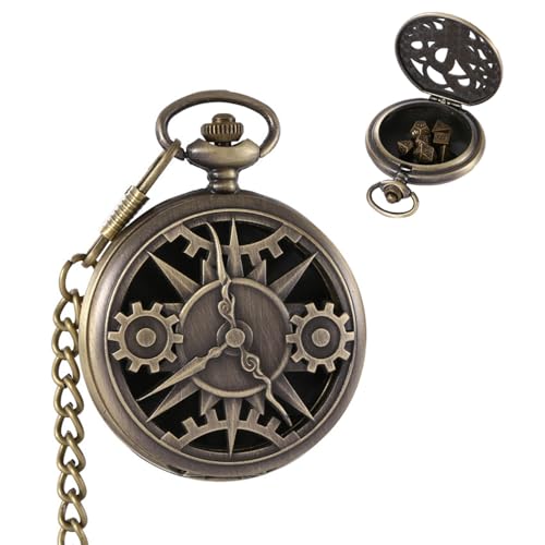 Zonoori DND Würfel Set, 7-teiliges DND Mini Dice, DND Würfelset mit Steampunk Taschenuhrgehäuse von Zonoori