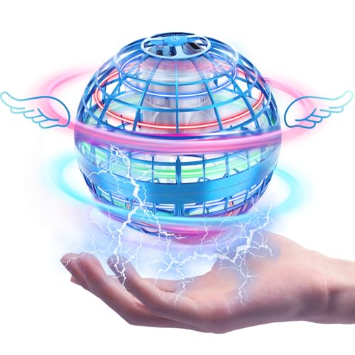 Zookao Flying Spinner Flying Spinner, leuchtende Kugel, Mini-Drohne, Spielzeug, Jungen, Mädchen, Kinder, 6 – 18 Jahre, Flying Bumerang Ball 2023, Spiele für den Außenbereich von Zookao