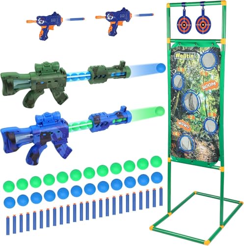Zookao Spielzeug Pistole für Nerf Zielscheibe, Spielzeug Ab 6 7 8 9 10 11 12 Jahre Junge Geburtstags Geschenk Junge 6-12 Jahre Outdoor Spiele Für Kinder Weihnachten Geschenk von Zookao