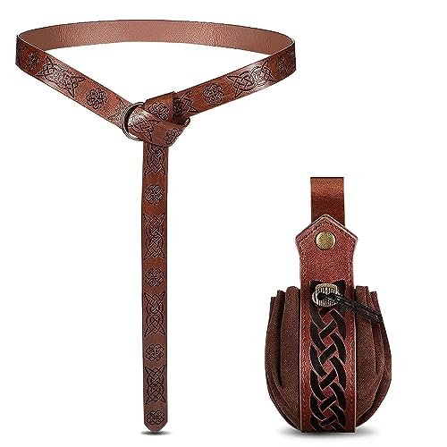 Zoonvii Halloween Nekromanten Anzug 2 Pcs,Mittelalterlicher Kunstledergürtel+Gürteltasche,Mittelalter GüRtel Kleidung,Tragbare Vintage GüRtelschlaufe für Zauberer Hexe Cosplay,Kostümzubehör Zoonvii Halloween Nekromanten Anzug 2 Pcs,Mittelalterlicher Kunstledergürtel+Gürteltasche,Mittelalter GüRtel Kleidung,Tragbare Vintage GüRtelschlaufe für Zauberer Hexe Cosplay,Kostümzubehör von Zoonvii