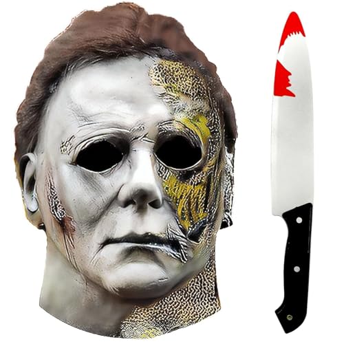 Zoonvii Halloween Kills Maske, Horror Killer Masken, Horror Halloween Maske mit Blutig Messer, Maske Horrorfilm, Ganzer Kopf Halloween Gesichtsmasken Zoonvii Halloween Kills Maske, Horror Killer Masken, Horror Halloween Maske mit Blutig Messer, Maske Horrorfilm, Ganzer Kopf Halloween Gesichtsmasken von Zoonvii