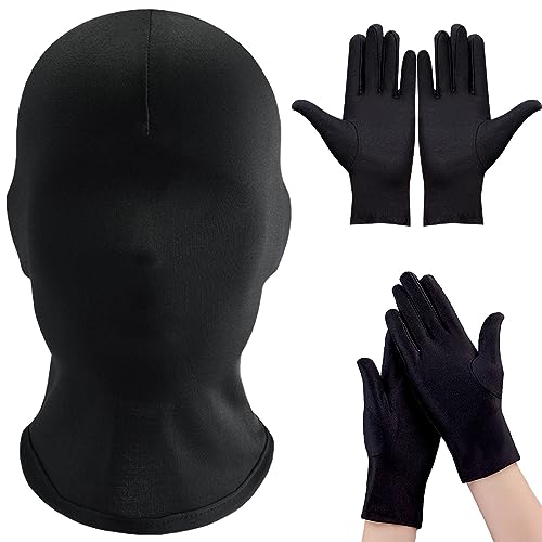 Zoonvii Vollgesichtsmaske Spandex,Vollgesichtsmaske Halloween mit 2 Handschuh Gesichtslose Maske für Halloween,Karneval,Maskerade (mode-2) von Zoonvii