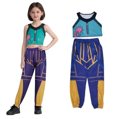 Demon Hunters Rumi Kostüm für Mädchen Jacket Outfits Shorts Kpop Idol Zoey Mira Cosplay Uniform für Halloween Party (Zoey Kostüm, 120 cm) von Zophlly