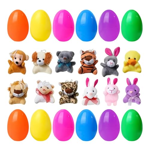 Zopoee Ostereier Gefüllt Mit Plüsch, Vorgefüllte Ostereier Gefüllt Mit Plüschtierspielzeug Für Kinder, 12x Holiday Stuffer Plush Puppe, Plastik Ostereier Zum Befüllen Plüschtiere Spielzeug Zopoee Ostereier Gefüllt Mit Plüsch, Vorgefüllte Ostereier Gefüllt Mit Plüschtierspielzeug Für Kinder, 12x Holiday Stuffer Plush Puppe, Plastik Ostereier Zum Befüllen Plüschtiere Spielzeug von Zopoee