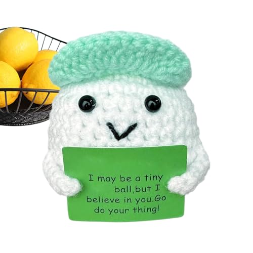 Zopoee Positive Golfball -Häkelpuppe, Häkelgolfball gefülltes Spielzeug,Lustige Häkelpuppe - 2,36 Zoll ausgestopftes Spielzeug, entzückende Innenhäuserdekoration für Wohnzimmer, Schlafzimmer Zopoee Positive Golfball -Häkelpuppe, Häkelgolfball gefülltes Spielzeug,Lustige Häkelpuppe - 2,36 Zoll ausgestopftes Spielzeug, entzückende Innenhäuserdekoration für Wohnzimmer, Schlafzimmer von Zopoee