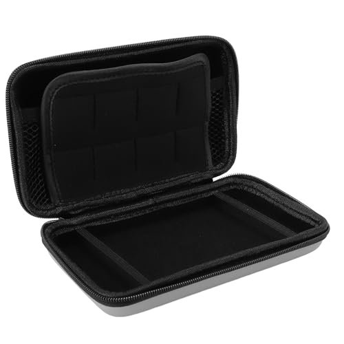Zopsc Spielkonsole Tragetasche für New 3DS XL, Hartschalen-Reise-Schutzhülle mit 8 Spielschlitzen Innentasche (Silber) von Zopsc