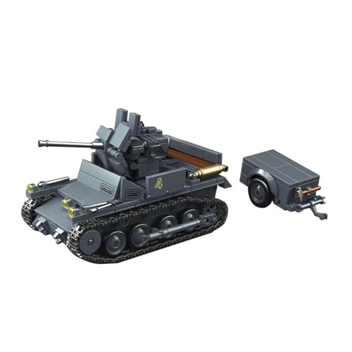Zorwlodc Militär Flugabwehr Panzer Bausteine Bausatz, Technik WW2 Panzer, 675 Teile, Kompatibel mit Lego von Zorwlodc