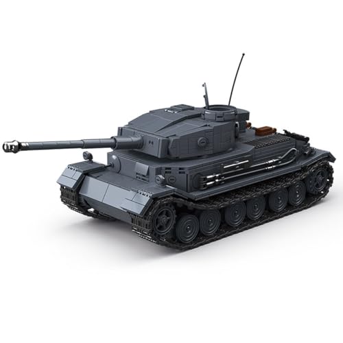 Zorwlodc Militär King Tiger Panzer Bausteine Bausatz, Technik WW2 Deutschland Panzer mit Waffen und Soldaten, 1500+ Teile, Kompatibel mit Lego von Zorwlodc