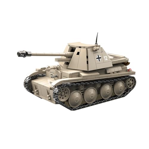 Zorwlodc Militär Marder III AUSF H Panzer Bausteine Bausatz, Technik WW2 Deutschland Panzer mit Waffen und Soldaten, 661 Teile, Kompatibel mit Lego von Zorwlodc