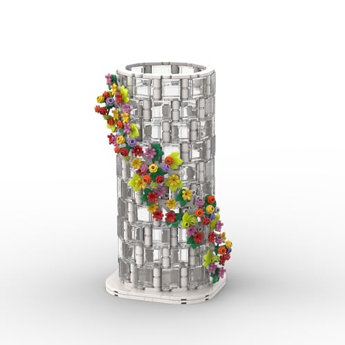 Zorwlodc Vasen Bausteine Bauset für Lego 10280 10313 Blumen, Transparentes Vasen Bausteine mit Sockel, Kompatibel mit Lego Blumenstrauß (ohne Blumen) von Zorwlodc