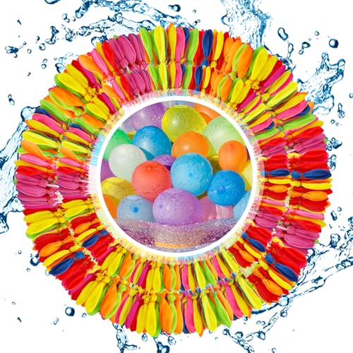 Zosenyer 666 Stück Wasserbombem Selbstschließend, 60 Sekunden Schnellfüller Wiederverwendbare Wasserballons, Bunt Weiche Wasserbälle, Outdoor Spielzeug für Garten, für Wasserspiele, Sommer Draussen Zosenyer 666 Stück Wasserbombem Selbstschließend, 60 Sekunden Schnellfüller Wiederverwendbare Wasserballons, Bunt Weiche Wasserbälle, Outdoor Spielzeug für Garten, für Wasserspiele, Sommer Draussen von Zosenyer