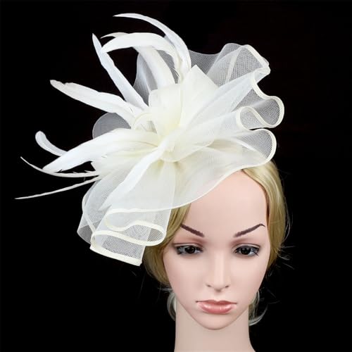 ZouoYYii Damen Blume Fascinator Stirnband - Hut mit Schleier & Feder Haarspange für Tee Party Hochzeit Cocktail ZouoYYii Damen Blume Fascinator Stirnband - Hut mit Schleier & Feder Haarspange für Tee Party Hochzeit Cocktail von ZouoYYii