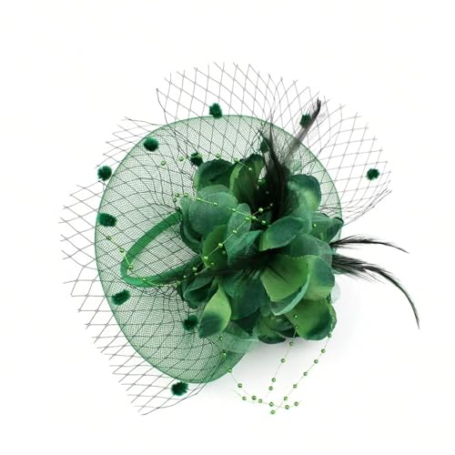 ZouoYYii Damen Fascinator Hut - Blume Feder Stirnband mit Haarspange Kentucky Derby Tee Party Hochzeit Cocktail Kopfbedeckung ZouoYYii Damen Fascinator Hut - Blume Feder Stirnband mit Haarspange Kentucky Derby Tee Party Hochzeit Cocktail Kopfbedeckung von ZouoYYii