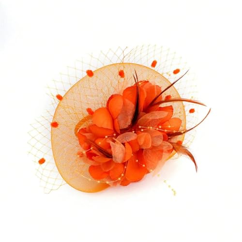 ZouoYYii Damen Fascinator Hut - Blume Feder Stirnband mit Haarspange Kentucky Derby Tee Party Hochzeit Cocktail Kopfbedeckung ZouoYYii Damen Fascinator Hut - Blume Feder Stirnband mit Haarspange Kentucky Derby Tee Party Hochzeit Cocktail Kopfbedeckung von ZouoYYii