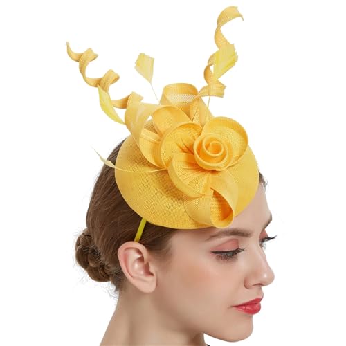ZouoYYii Damen Fascinator Hut - Faltbares Zubehör Stirnband Braut Haarspange Kentucky Derby Cocktail Party Festival Hut ZouoYYii Damen Fascinator Hut - Faltbares Zubehör Stirnband Braut Haarspange Kentucky Derby Cocktail Party Festival Hut von ZouoYYii