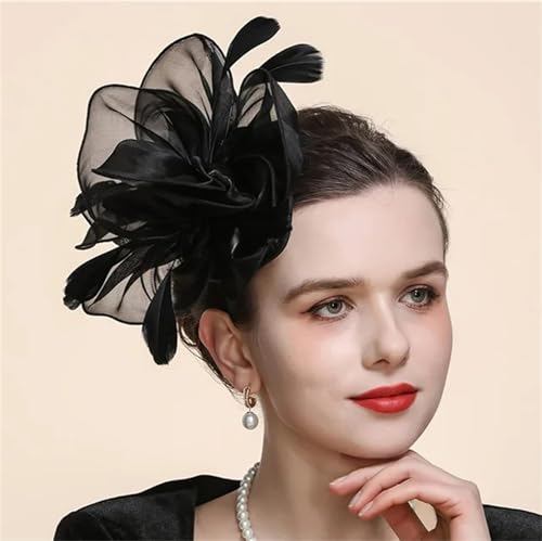 ZouoYYii Damen Fascinator Hut - Tea Party Stirnband Kentucky Derby Kopfschmuck Feder Mesh Kopfbedeckung Cocktail Haarspange ZouoYYii Damen Fascinator Hut - Tea Party Stirnband Kentucky Derby Kopfschmuck Feder Mesh Kopfbedeckung Cocktail Haarspange von ZouoYYii