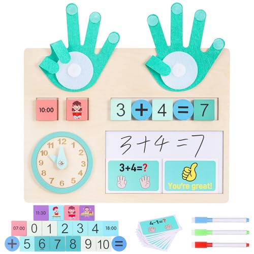 Zourglow Montessori Spielzeug Lernspiel ab 3 4 5 Jahre, Kinder Mathe Lernspielzeug mit Fingerzähl, Zahlenbausteine, Lernuhr Holz, Zählen Lernspielzeug Pädagogisches für Jungen Mädchen 3 4 5 6 Jahren Zourglow Montessori Spielzeug Lernspiel ab 3 4 5 Jahre, Kinder Mathe Lernspielzeug mit Fingerzähl, Zahlenbausteine, Lernuhr Holz, Zählen Lernspielzeug Pädagogisches für Jungen Mädchen 3 4 5 6 Jahren von Zourglow