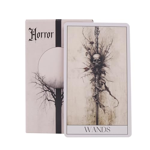 Horror Tarot Cards Deck, Mysterious Oracle Divination Set, Insight with Guidance Cards, Spiritual Reflection for Mysticism, Meditation, and Personal Growth, 4.06x2.36 inches von Zqkimzi