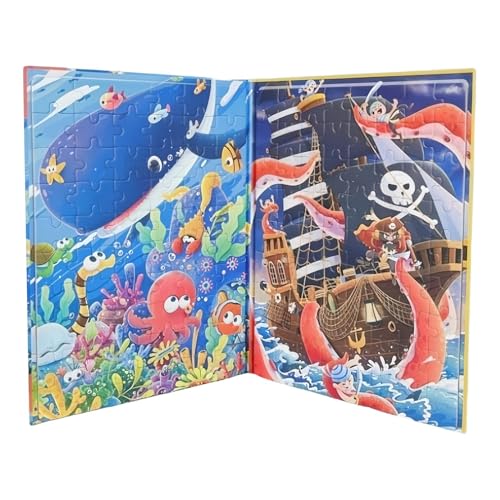 Magnetic Educational Puzzle Book, Interactive Travel Game, Creative Learning Activity with Colorful Pieces, Excellent for Kids Boys Girls on Road Trips Car Rides Vacation Playtime von Zqkimzi