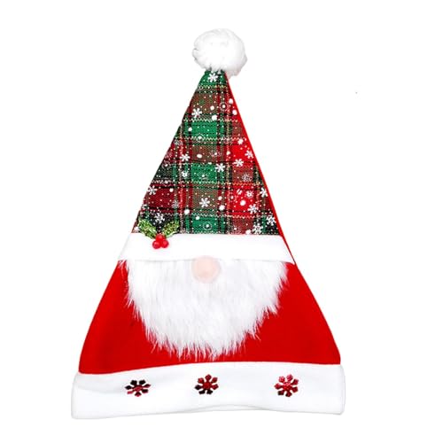 Nikolausmütze, Weihnachtsmütze für Erwachsene, Urlaub Nikolausmütze, Plüsch Nikolausmütze, Vintage Weihnachtsmütze, Uni Nikolausmütze, Urlaubsmütze mit Vintage Design, perfekt für Männer und Frauen Nikolausmütze, Weihnachtsmütze für Erwachsene, Urlaub Nikolausmütze, Plüsch Nikolausmütze, Vintage Weihnachtsmütze, Uni Nikolausmütze, Urlaubsmütze mit Vintage Design, perfekt für Männer und Frauen von Zqkimzi