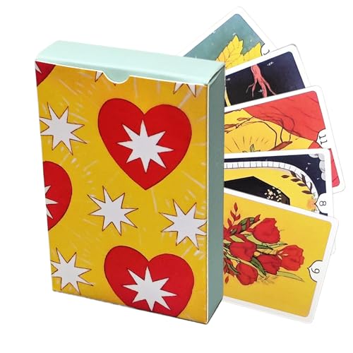 Tarotkarten, 36-teilige spirituelle Führung Tarot Deck, Wahrsagung Brettspiel, robustes und elegantes Design für Zuhause, Freunde, Lebenslesen, Familie, Erwachsene, Teenager, Urlaub, 3,54x2,36 Zoll von Zqkimzi