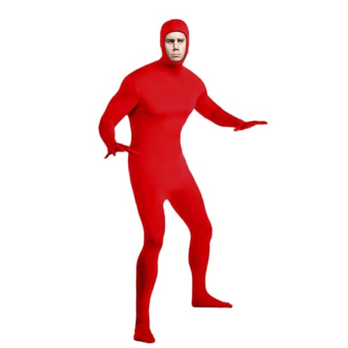 Vielseitiger Body mit offenem Gesicht für Halloween – Uni-Cosplay-Kostüm-Overall, perfekt für gruselige Partys und Themenveranstaltungen, Halloween, offenes Gesicht, Cosplay-Kostüm von Zqkimzi