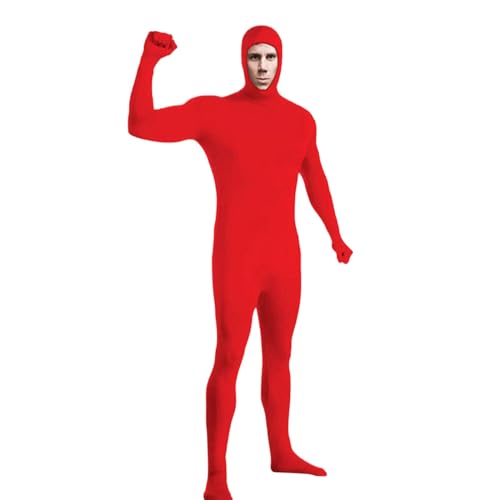Vielseitiger Body mit offenem Gesicht für Halloween – Uni-Cosplay-Kostüm-Overall, perfekt für gruselige Partys und Themenveranstaltungen, Halloween, offenes Gesicht, Cosplay-Kostüm von Zqkimzi