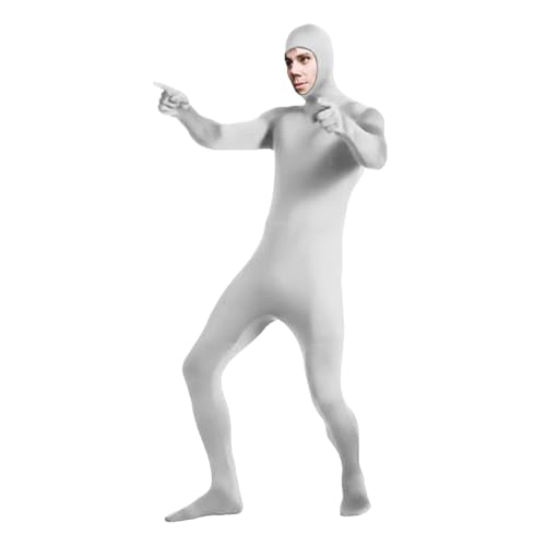 Vielseitiger Body mit offenem Gesicht für Halloween – Uni-Cosplay-Kostüm-Overall, perfekt für gruselige Partys und Themenveranstaltungen, Halloween, offenes Gesicht, Cosplay-Kostüm von Zqkimzi
