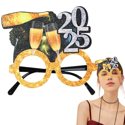 Zqkimzi 2025 Brillen Silvester, Glitzer-Neujahrsbrille, Papier-Party-Brillen, stilvolle Neujahrsparty-Zubehör, Foto-Requisiten, Brille für Damen und Herren Zqkimzi 2025 Brillen Silvester, Glitzer-Neujahrsbrille, Papier-Party-Brillen, stilvolle Neujahrsparty-Zubehör, Foto-Requisiten, Brille für Damen und Herren von Zqkimzi