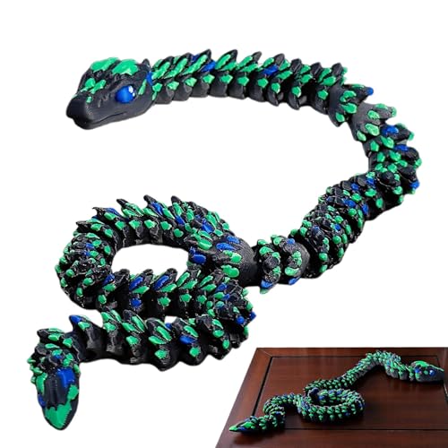 Zqkimzi 3Ds Printed Snake, Articulated Snake Toy, Realistic Flexible Design for Kids Teens Adults, Easter Basket Stuffer Birthday Surprise Desk Display Home Offices Decoration, 53x3x2cm Zqkimzi 3Ds Printed Snake, Articulated Snake Toy, Realistic Flexible Design for Kids Teens Adults, Easter Basket Stuffer Birthday Surprise Desk Display Home Offices Decoration, 53x3x2cm von Zqkimzi
