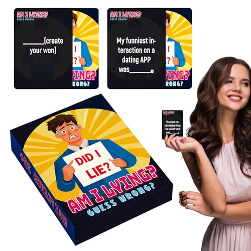 Zqkimzi Card Games, Lie Guessing Party Cards Deck, Interactive Guessing Games, Fun Group Game for Women, Men, Family Gatherings, Birthdays and Festival Events, 3.5x2.52 inches Zqkimzi Card Games, Lie Guessing Party Cards Deck, Interactive Guessing Games, Fun Group Game for Women, Men, Family Gatherings, Birthdays and Festival Events, 3.5x2.52 inches von Zqkimzi