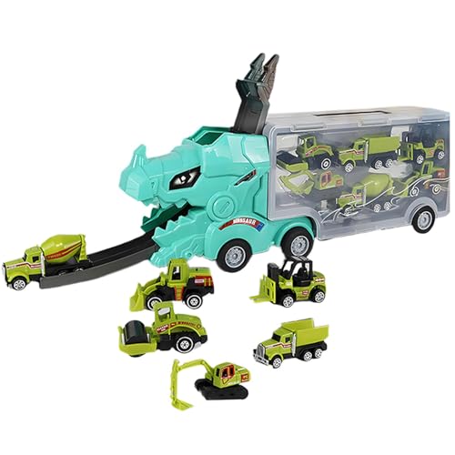 Zqkimzi Dinosaur Carrier Truck, Dinosaur-Shaped Ejection Race Track Transporter, Interactive Deformable Catapulting Playset, Fun Motor Vehicle Toy for Kids, Green Yellow Blue and Red Zqkimzi Dinosaur Carrier Truck, Dinosaur-Shaped Ejection Race Track Transporter, Interactive Deformable Catapulting Playset, Fun Motor Vehicle Toy for Kids, Green Yellow Blue and Red von Zqkimzi