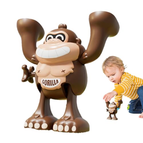 Zqkimzi Gorilla Wind Up Toys, Cartoon Animal Kids Toys, Cute Wind Up Toy, Orangutan 360° Flipping Stunt Somersault for Toddler, Boys, Girls, ABS, Fun Games, 10x4x10cm Zqkimzi Gorilla Wind Up Toys, Cartoon Animal Kids Toys, Cute Wind Up Toy, Orangutan 360° Flipping Stunt Somersault for Toddler, Boys, Girls, ABS, Fun Games, 10x4x10cm von Zqkimzi