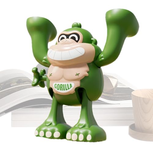 Zqkimzi Gorilla Wind Up Toys, Cartoon Animal Kids Toys, Cute Wind Up Toy, Orangutan 360° Flipping Stunt Somersault for Toddler, Boys, Girls, ABS, Fun Games, 10x4x10cm Zqkimzi Gorilla Wind Up Toys, Cartoon Animal Kids Toys, Cute Wind Up Toy, Orangutan 360° Flipping Stunt Somersault for Toddler, Boys, Girls, ABS, Fun Games, 10x4x10cm von Zqkimzi