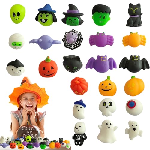 Zqkimzi Halloween Quetschspielzeug - Niedliches 24-teiliges Halloween Streichespielzeug | Taschenspiele Für Erwachsene Büros Wartezimmer Teenager Konzentration Kinder Stressabbau von Zqkimzi