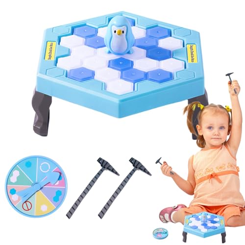 Zqkimzi Save Penguin on Ice Game, Saves Penguins Trap Table Games, Puzzle Knock, Interactive Desktop, Iceberg Block Puzzles Fun Family Educational Toy for Kids, Polycarbonate von Zqkimzi