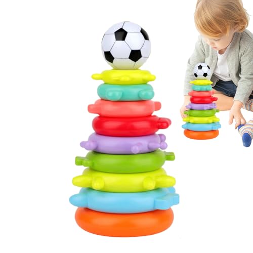 Zqkimzi Stacking Ring Toy, Rainbow Balance Stackings Game, Preschool Learning Stacker Toys Traveling, Classroom Fun, Daycare Centers Activities, Fine Motor Skills Development, Abs von Zqkimzi