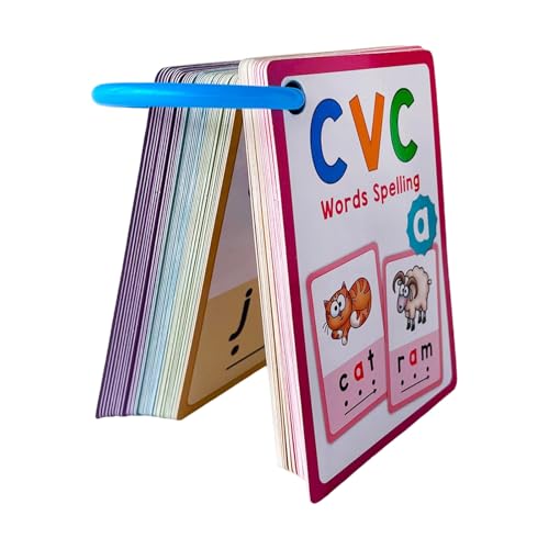 Kinder CVC Wörter Lernkarten Sprache Unterricht Aid Sichtwörter Bildungsspielzeug Phonics Flashkarten Für Heimschule Kinder Phonics Karten Bildungswerkzeug CVC Lernen von Zqxnt