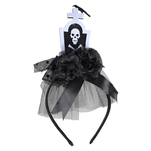 Zqxnt Carnivals Party Frau Haarbandgarn Grab & Krähe Form Stirnbänder Cosplay Hexencharakter Hair Hoop Für Erwachsene Teenager von Zqxnt