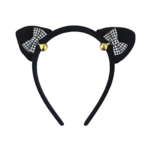 Zqxnt Cartoon Tierstirnbänder Mit Glocken Weiche Plüschkätzchenohren Haarband Süß Für Katzenohren Haare Hoop Cosplay Party Kostüm von Zqxnt