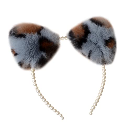 Zqxnt Damentier Für Katzenohren Haare Hoop Perle Stirnband Kätzchen Ohren Haarband Halloween Party Haar Hoops Anime Cosplay Fantasie von Zqxnt