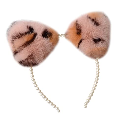 Zqxnt Damentier Für Katzenohren Haare Hoop Perle Stirnband Kätzchen Ohren Haarband Halloween Party Haar Hoops Anime Cosplay Fantasie von Zqxnt