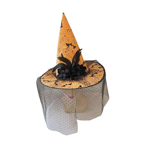 Zqxnt Eleganter Hexenhut Mit Dekorativen Gemischten Blumen Zaubererhut Für Cosplays Event Und Thematische Versammlungen Halloween Hexenhut Mit Stahldraht von Zqxnt
