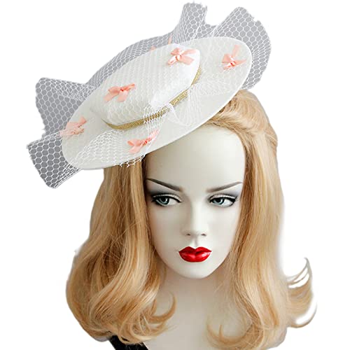 Zqxnt Faszinatoren Schleier Bogenknoten Top Mit Haarclip Bankett Maskerade Kopfbedeckung Für Cocktail Party von Zqxnt
