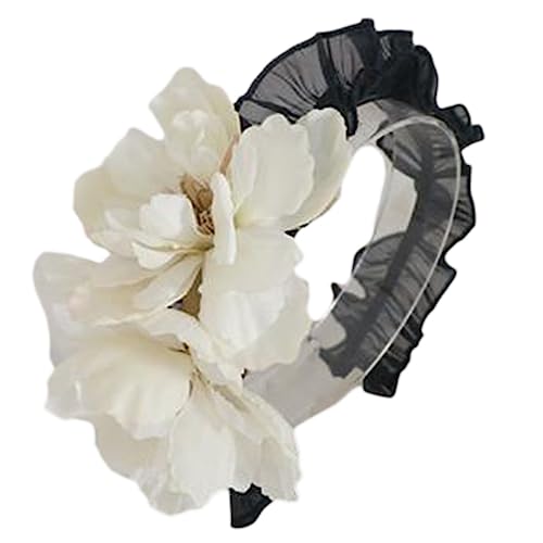 Zqxnt Frauen Lolitas Maid Kopfstück Cosplay Hair Hoop Gothic Stirnband Mit Spitze Große Blumen Dekorationen Handgefertigtes Haar Accessoire Zqxnt Frauen Lolitas Maid Kopfstück Cosplay Hair Hoop Gothic Stirnband Mit Spitze Große Blumen Dekorationen Handgefertigtes Haar Accessoire von Zqxnt